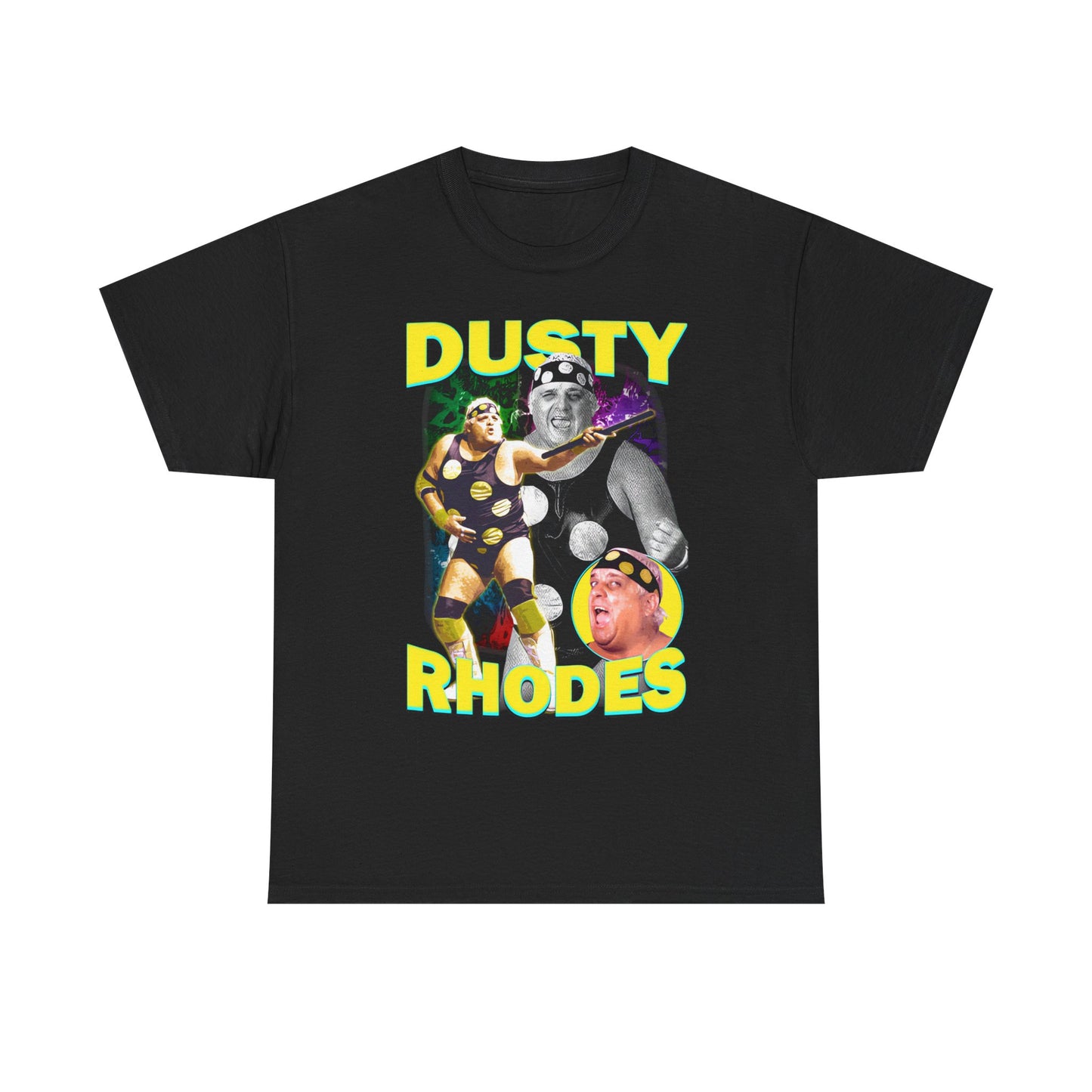 Dusty Rhodes Polka Dot Pose Black T-shirt