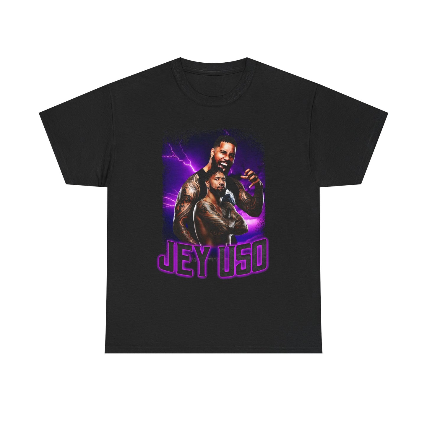 Jey Uso Purple Lightning Mens Black T-shirt