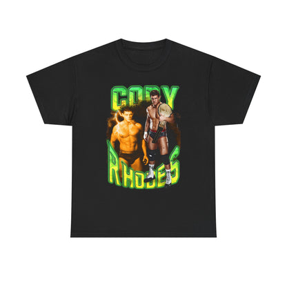 Cody Rhodes Neon Championship Belt Black T-shirt AEW WWE