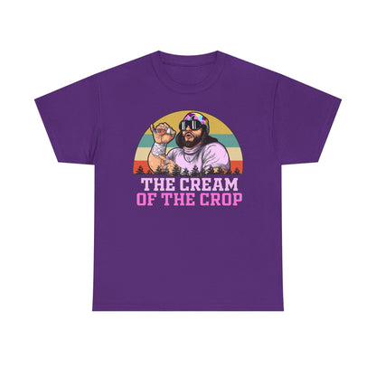 Macho Man Randy Savage Purple Logo Cream Crop T-shirt