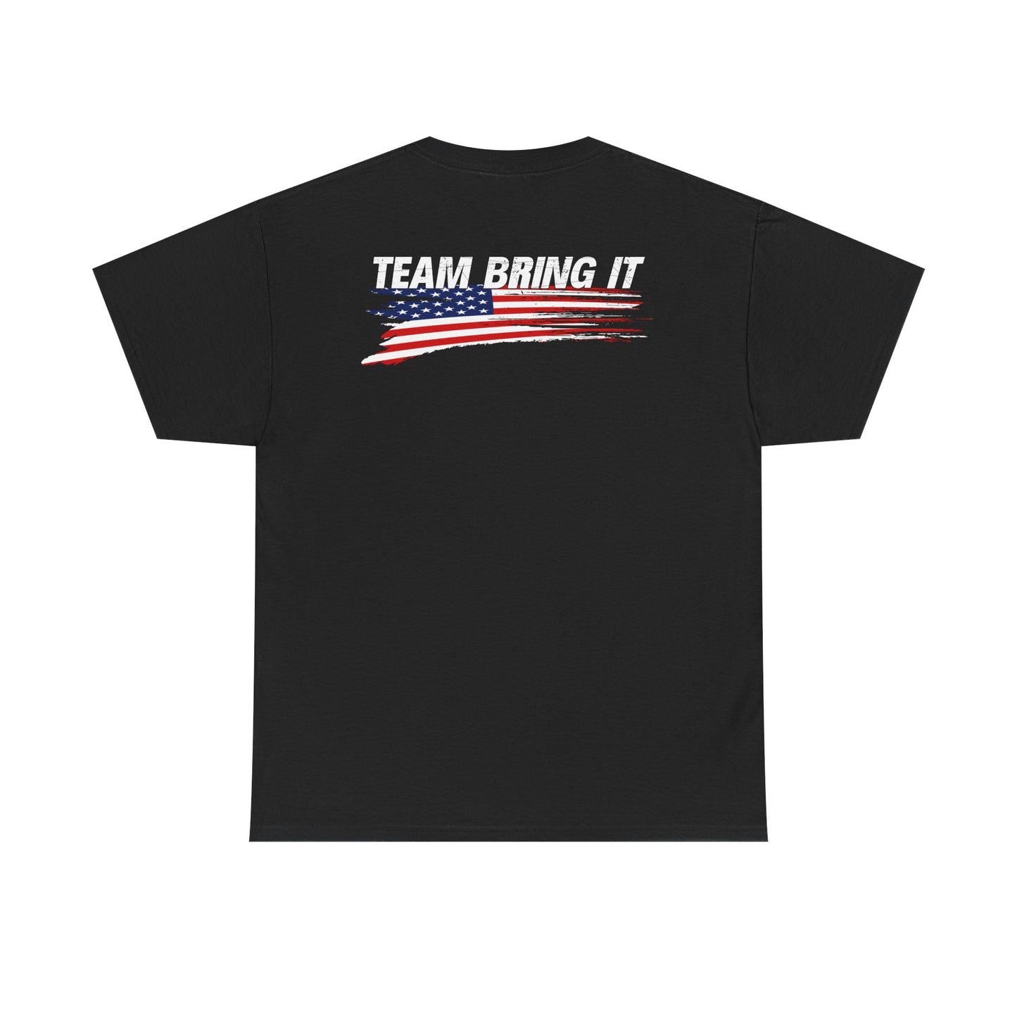 The Rock Team Bring It USA Bull Red White Blue Mens T-shirt