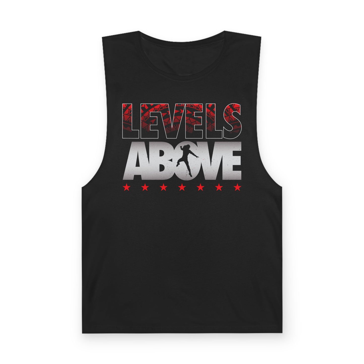 Roman Reigns Levels Above Black Sleeveless Muscle T-shirt
