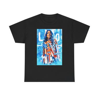 Zelina Vega Blue LWO Logo Backlash 2023 Poster Print Black T-shirt