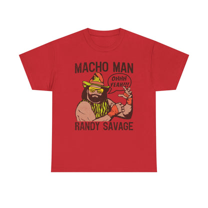 Macho Man Randy Savage Cartoon Ohhh Yeah Mens Red T-shirt