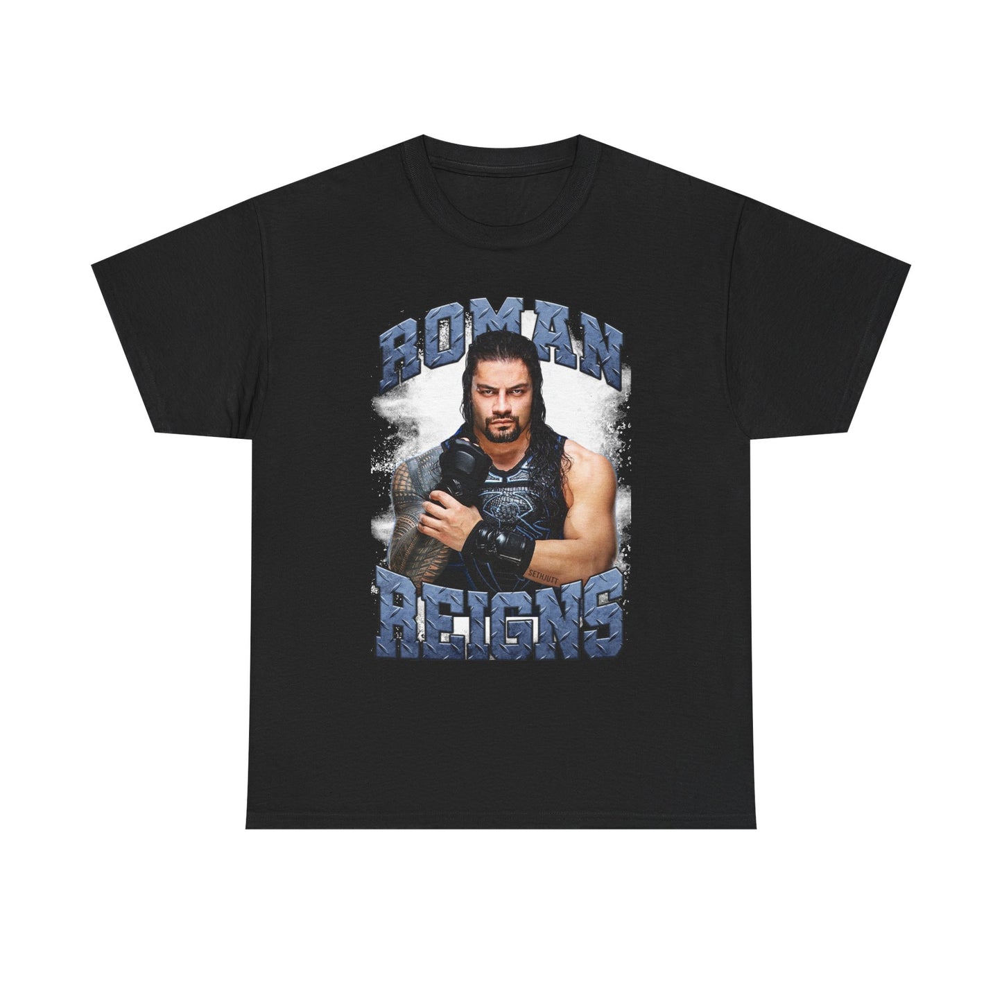 Roman Reigns Locked and Loaded Mens Black T-shirt