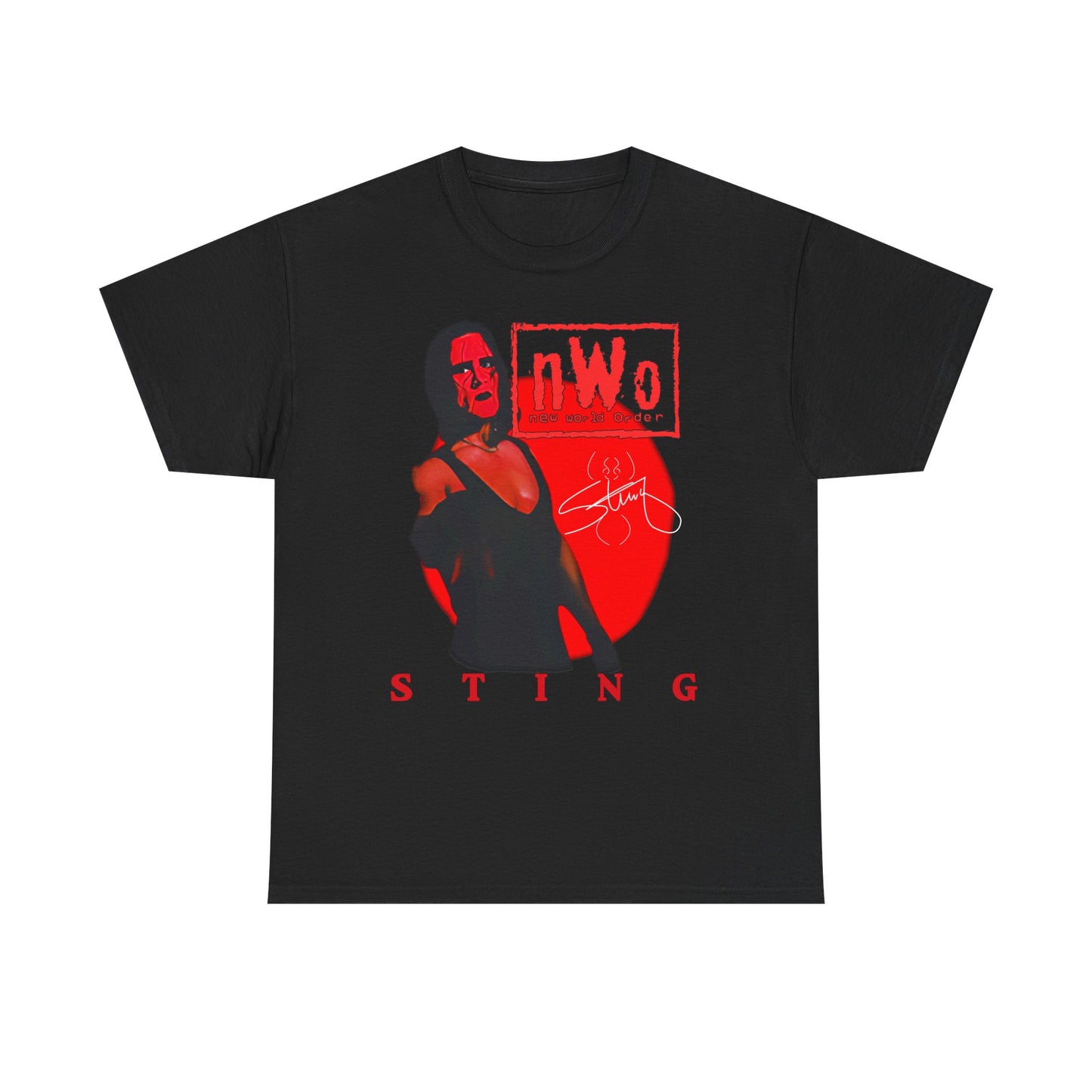 Sting Red nWo Painted Face Black T-shirt