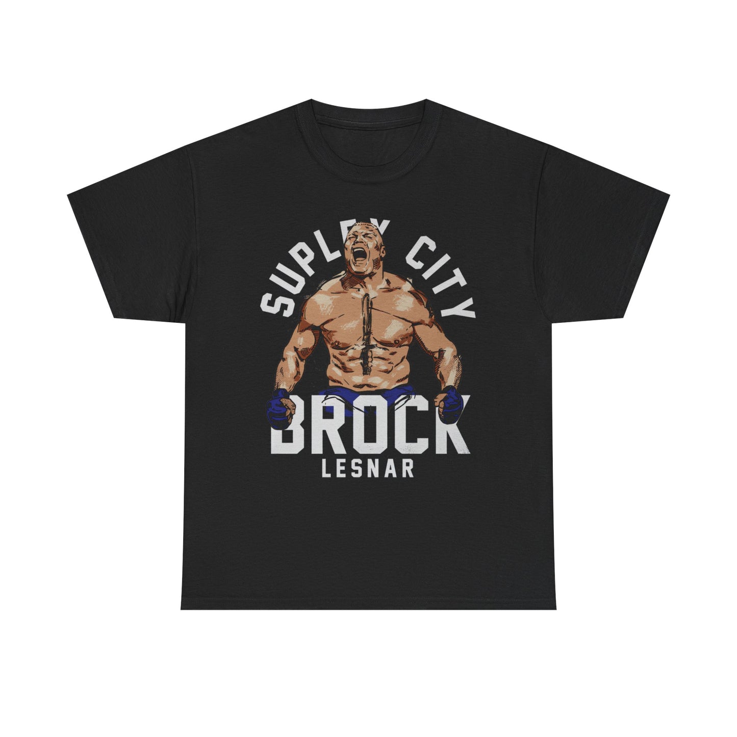 Brock Lesnar Suplex City Scream Logo Black T-shirt