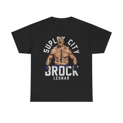 Brock Lesnar Suplex City Scream Logo Black T-shirt