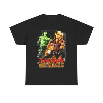 Shawn Michaels Three Pose Collage Mens Black T-shirt
