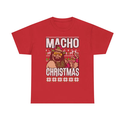 Macho Man Randy Savage Xmas Christmas WWE Mens Red T-shirt