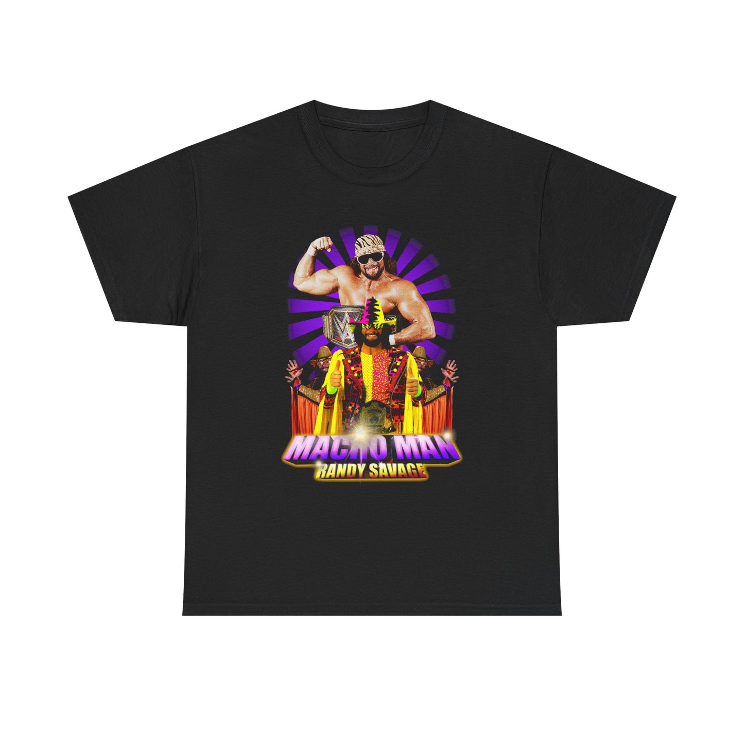 Macho Man Randy Savage Throwback Mens Black T-shirt