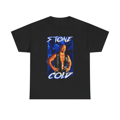 Stone Cold Steve Austin Mens Blue Black T-shirt