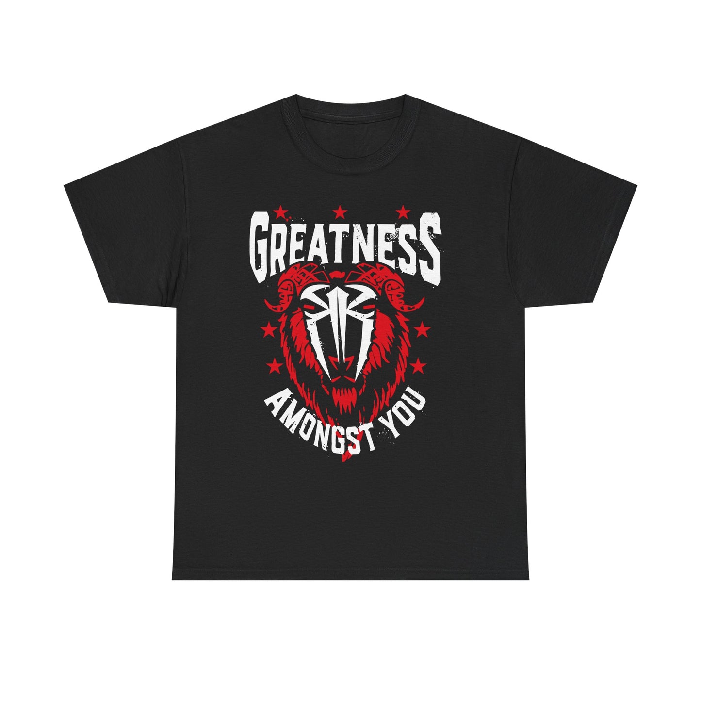 Roman Reigns Greatness Among You GOAT Mens Black T-shirt