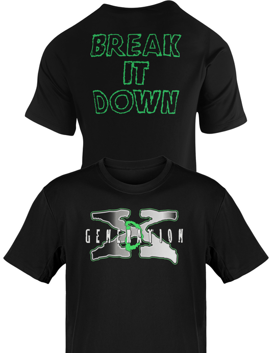 DX Break It Down D-Generation X Mens Black T-shirt