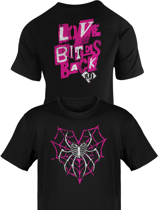 AJ Lee Love Bites Back Spider Web T-shirt