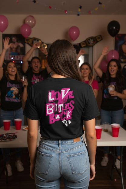 AJ Lee Love Bites Back Spider Web T-shirt