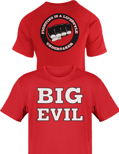 Undertaker Big Evil Fighting Is Lifestyle Mens Red T-shirt