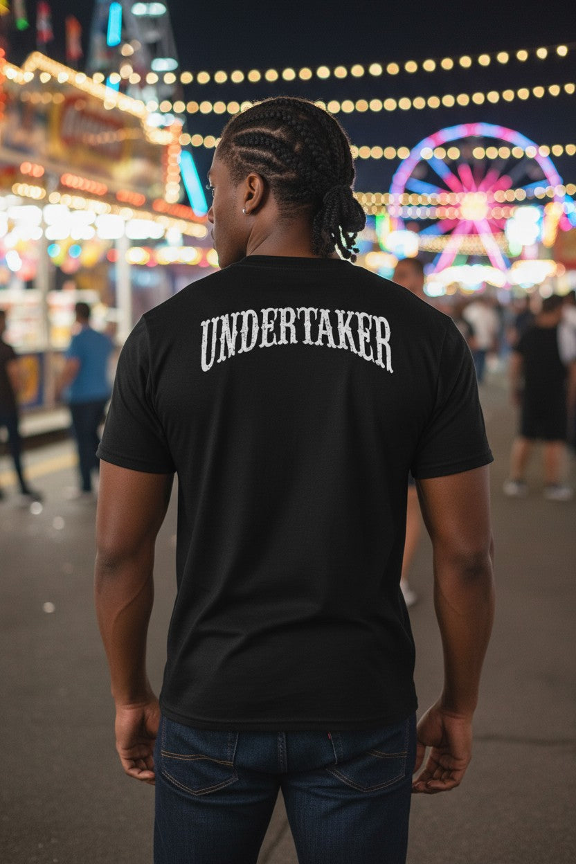 Undertaker Taking Souls and Digging Holes Mens Black T-shirt
