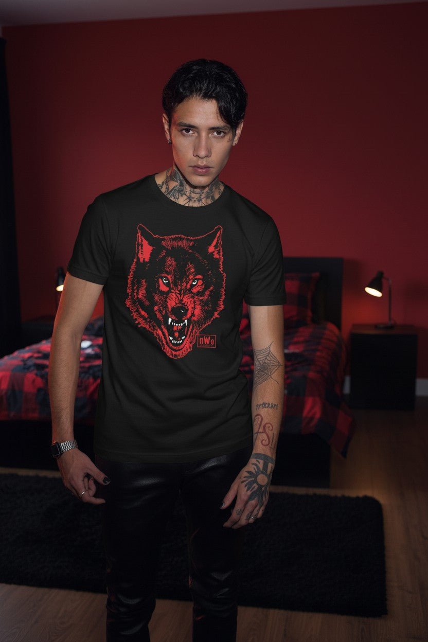 nWo Black Wolfpack New World Order Wolf pack Mens T-shirt