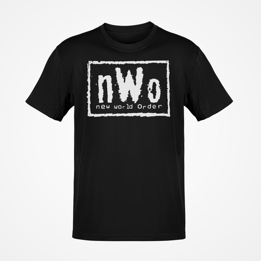 nWo New World Order White Logo Black Men's T-shirt