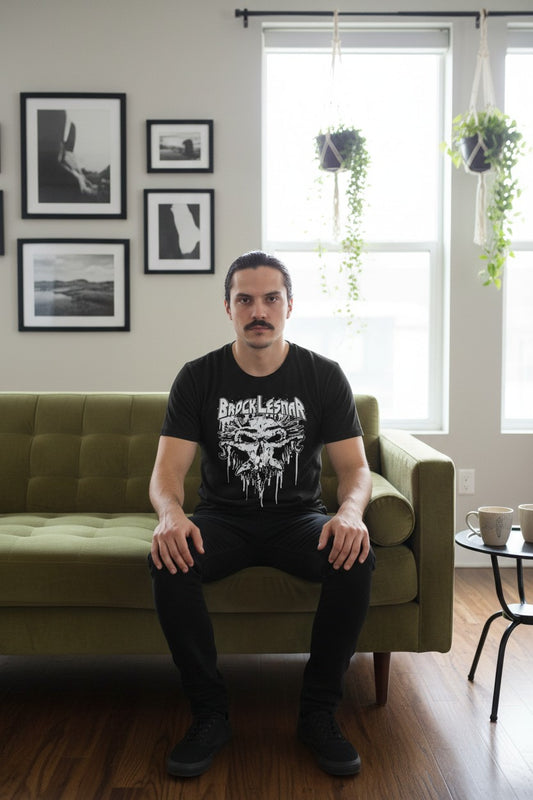 Brock Lesnar Carnage Skull Black Mens T-shirt