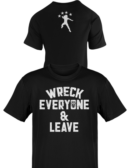 Roman Reigns Wreck Everyone and Leave Mens Black T-shirt