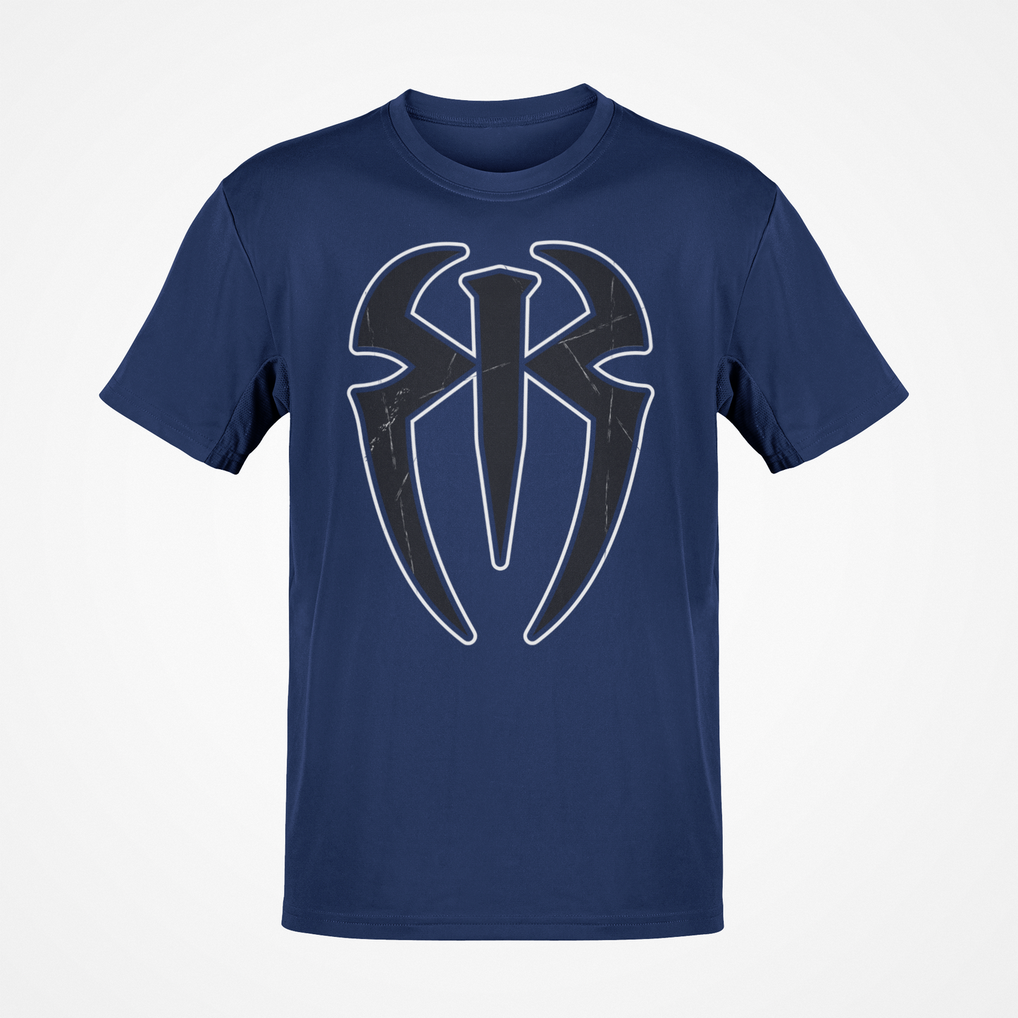 Roman Reigns Spider Logo WWE Mens Blue T-shirt