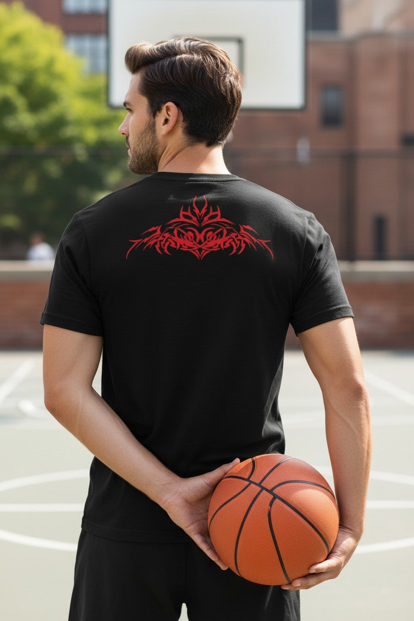 RKO Randy Orton Red Tattoo Mens Black T-shirt