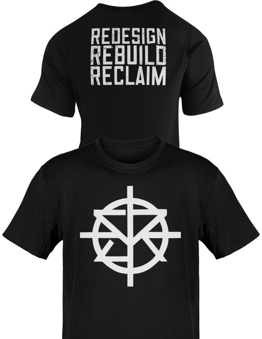 Seth Rollins Mens Black Logo Redesign Rebuild T-shirt