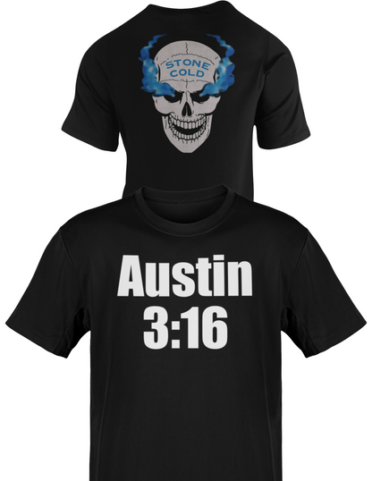 Stone Cold Steve Austin 3:16 Smoking Skull Mens T-shirt