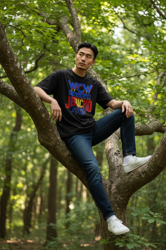 Chris Jericho WCW Monday Night Raw Jericholic Mens Black T-shirt