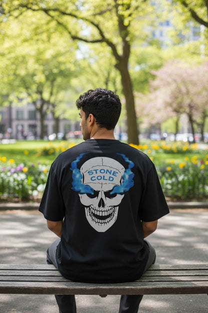 Stone Cold Steve Austin What? Smoking Skull Mens T-shirt