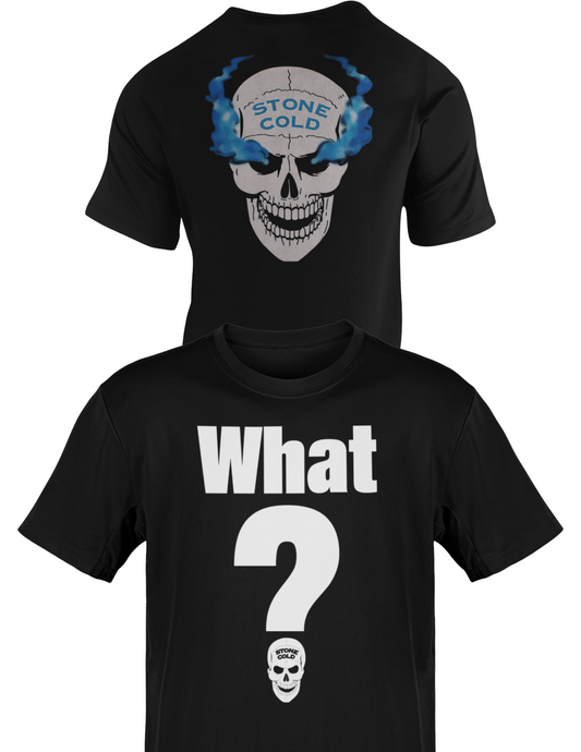 Stone Cold Steve Austin What? Smoking Skull Mens T-shirt