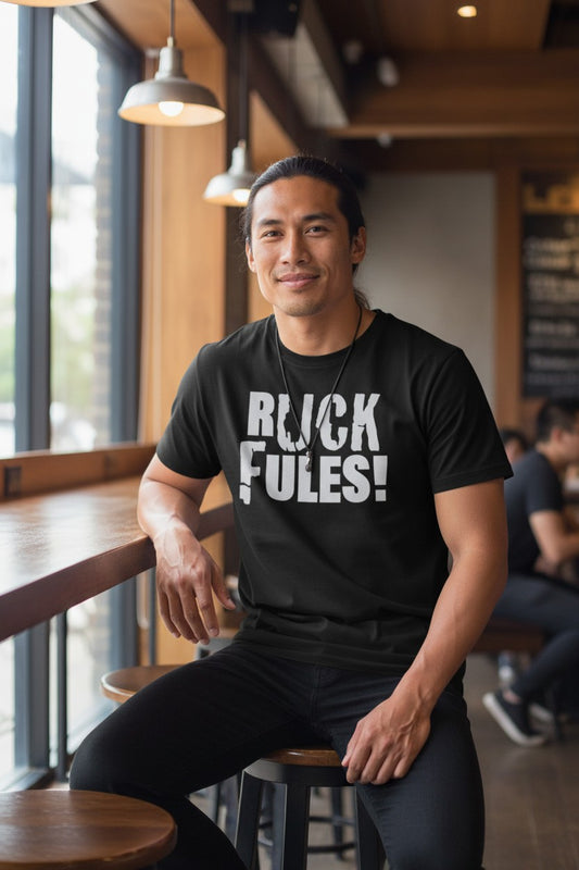 John Cena Ruck Fules WWF Old School Mens Black T-shirt