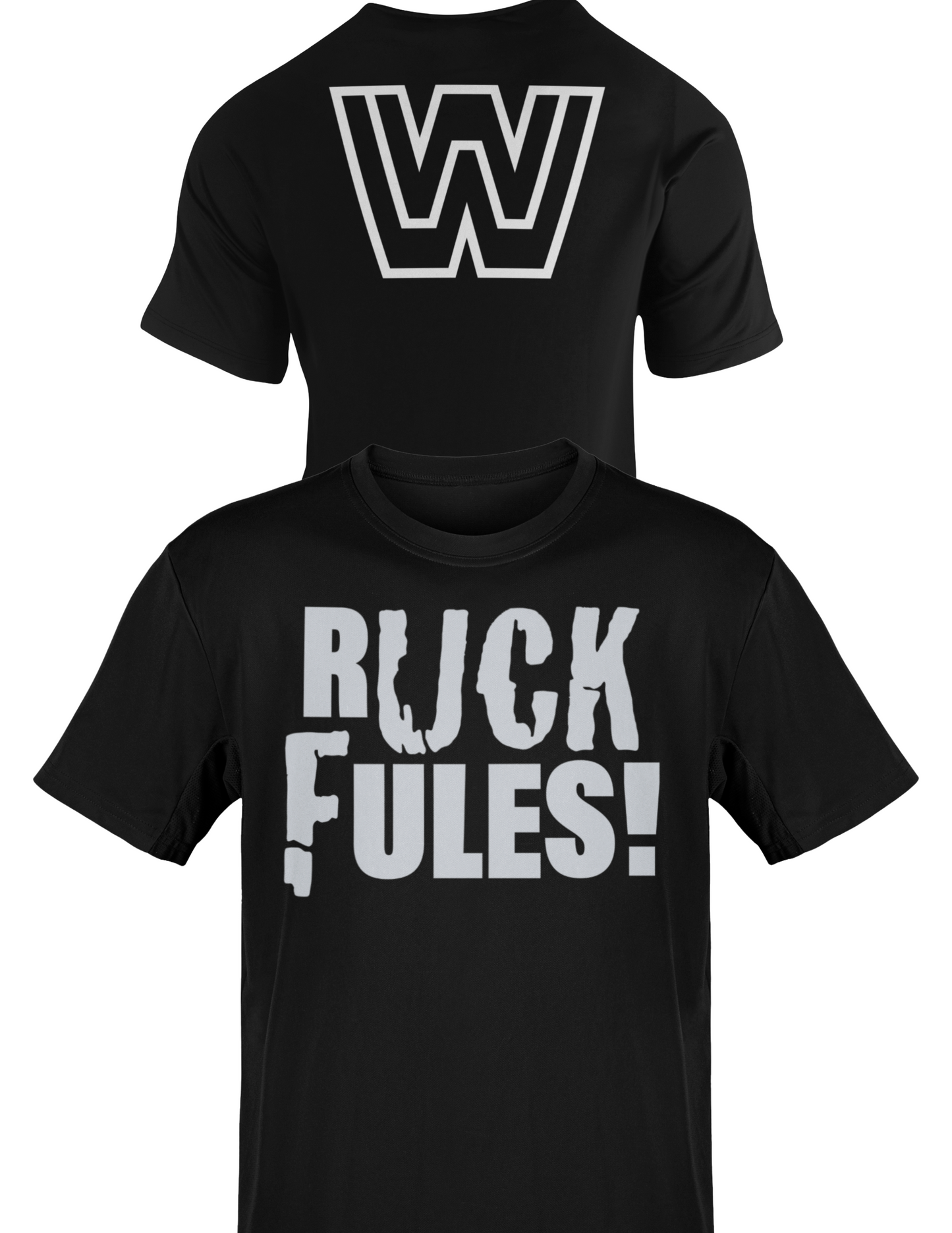 John Cena Ruck Fules WWF Old School Mens Black T-shirt