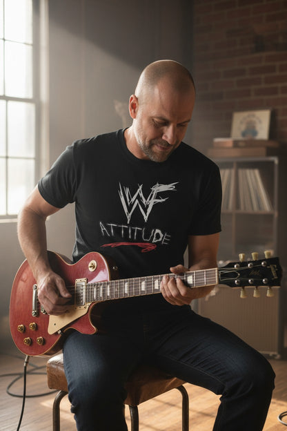 WWF Attitude Come Get Some Mens Black T-shirt