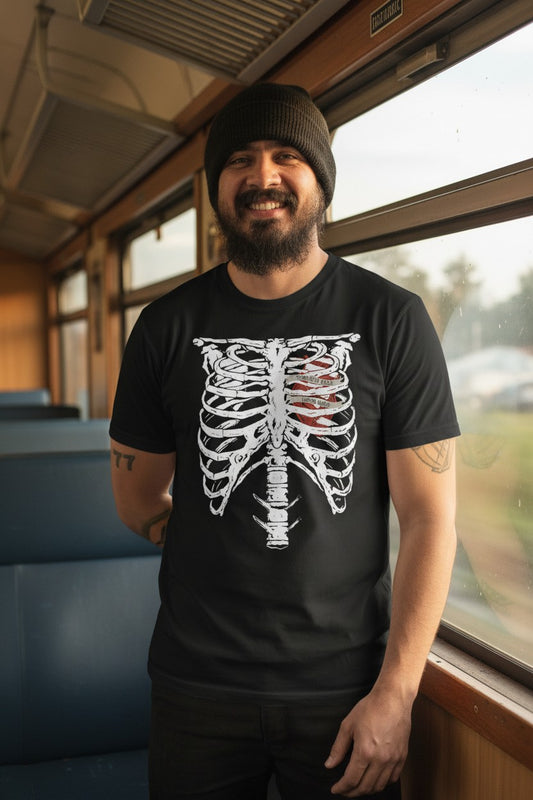 CM Punk Ribs Straight Edge Hard Core Mens Black T-shirt