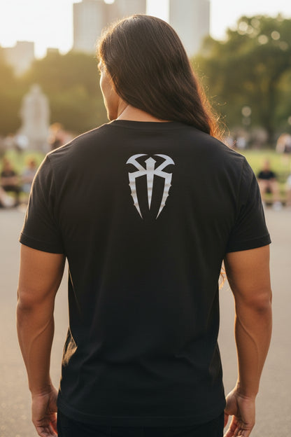 Roman Reigns Levels Above Black T-shirt
