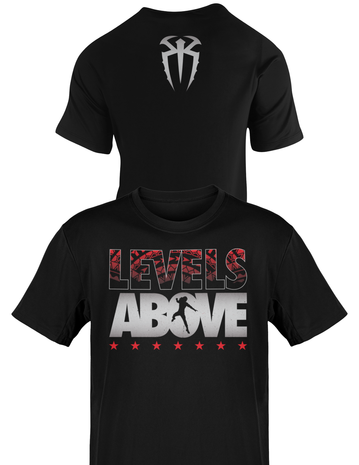 Roman Reigns Levels Above Black T-shirt