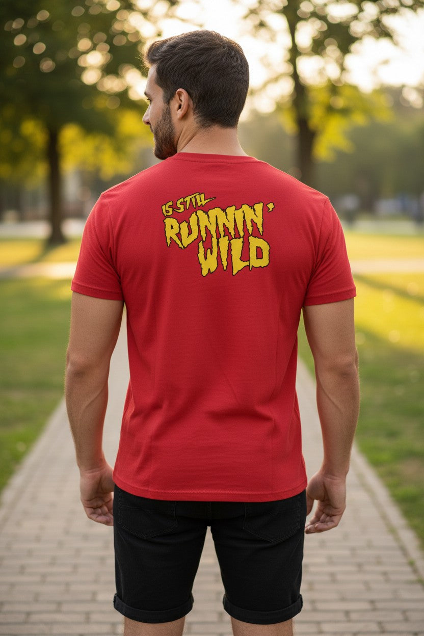 Hulkamania Still Runnin Wild Hulk Hogan Red T-shirt