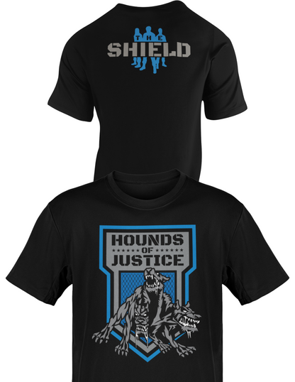 The Shield Hounds of Justice Mens Black T-shirt
