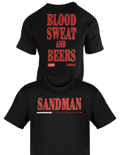 Sandman Blood Sweat Beers ECW Mens T-shirt
