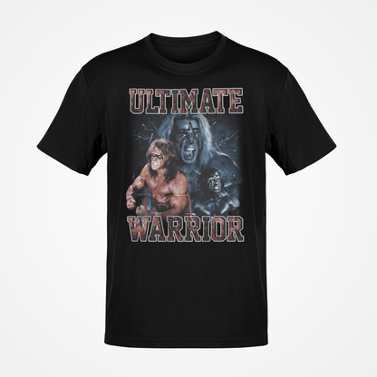 Ultimate Warrior Three Pose Flex Black T-shirt