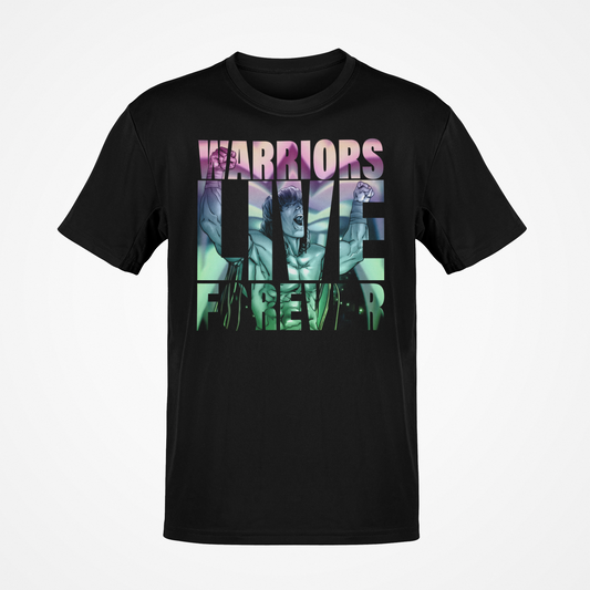 Warriors Live Forever Ultimate Warrior WWE Mens Black T-shirt