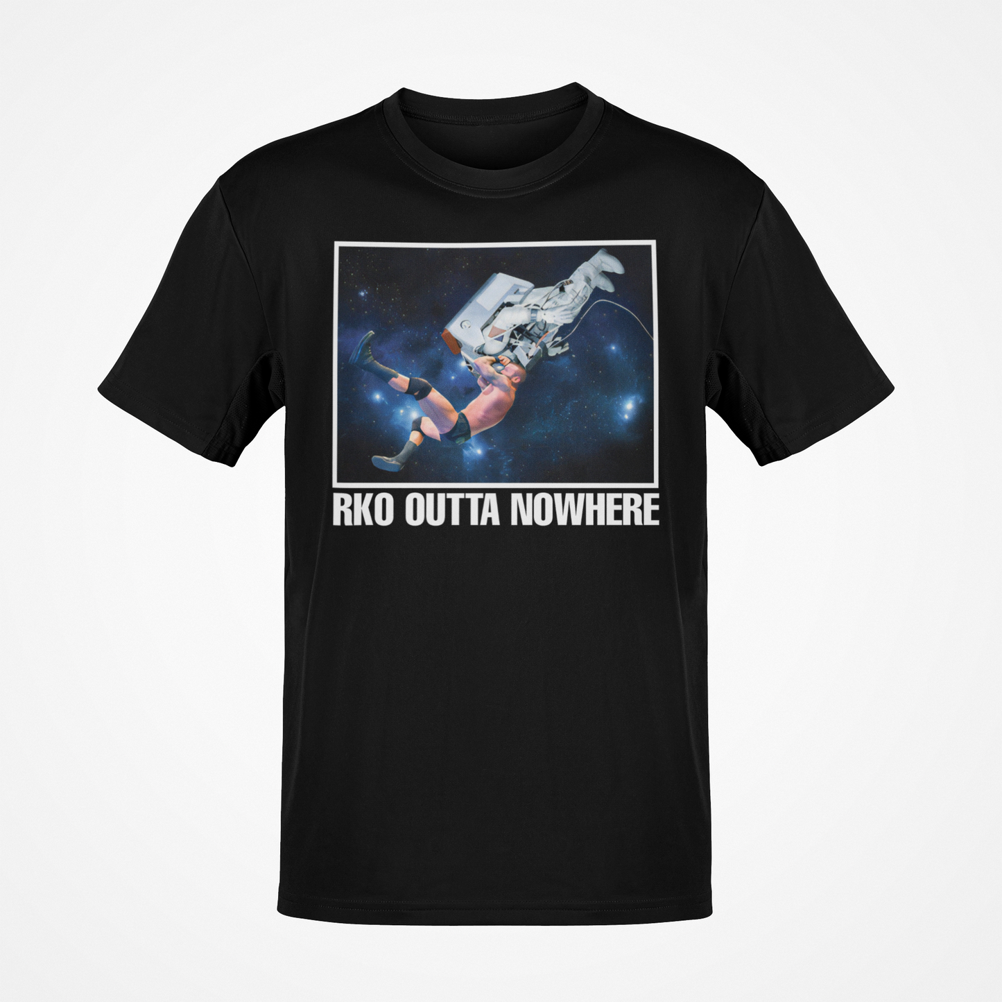 Randy Orton RKO Outta Nowhere Astronaut Mens Black T-shirt