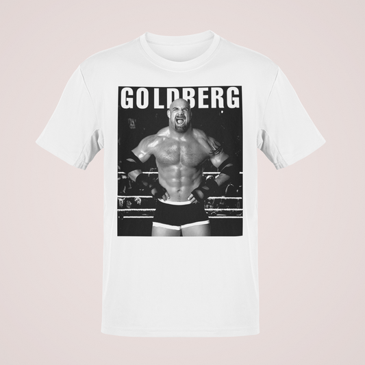 Bill Goldberg In Ring WWE Mens White T-shirt