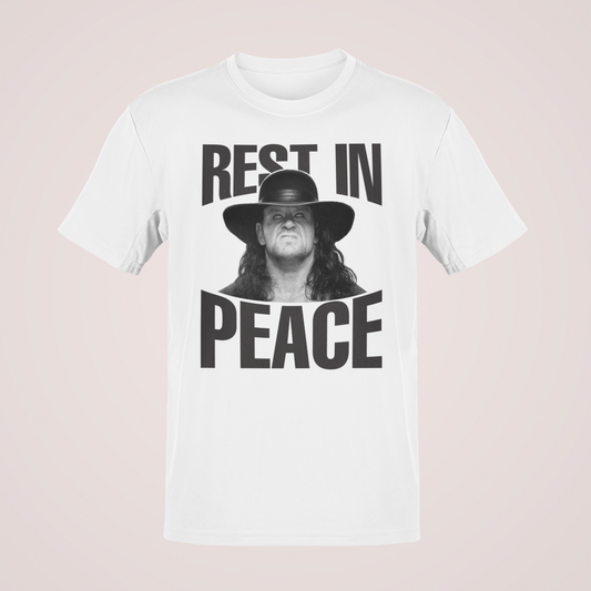 Undertaker Rest In Peace Mens White T-shirt WWE