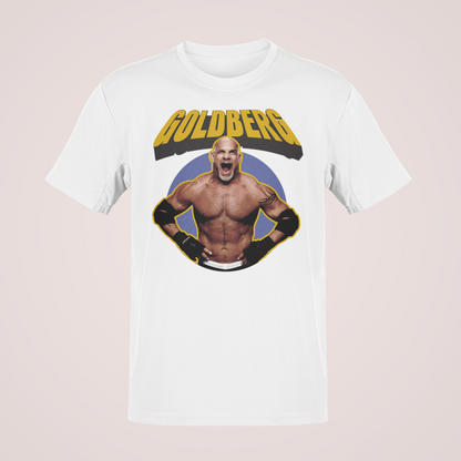 Bill Goldberg Retro WWE Mens White T-shirt