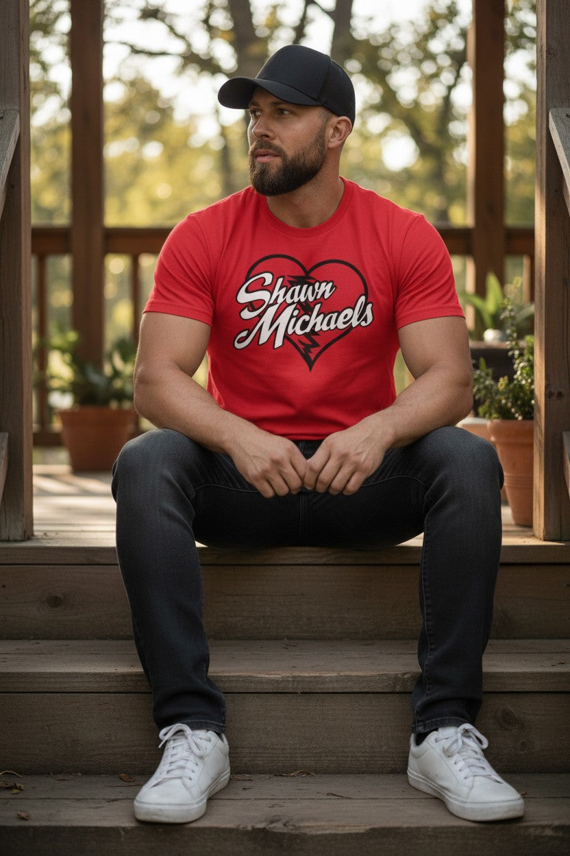 Shawn Michaels Heartbreak Kid HBK Mens Red T-shirt