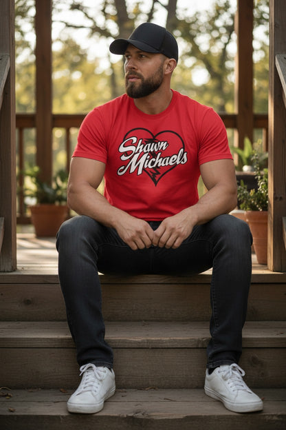 Shawn Michaels Heartbreak Kid HBK Mens Red T-shirt